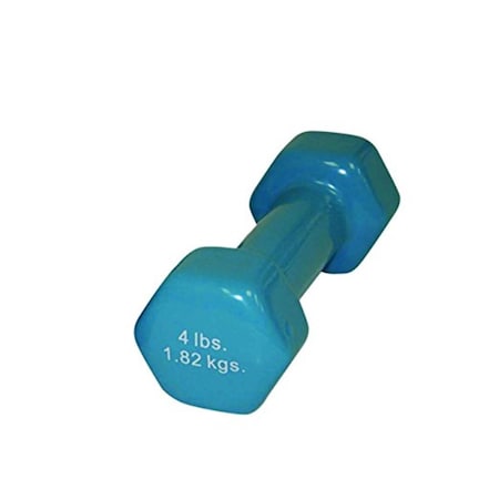 Cando International 4 lbs Vinyl Coated Each Dumbbell, Light Blue CanDo-10-0553-1