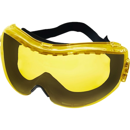 Ironwear Anti Fog Safety Chemical Goggles with Detachable Lens and Head Strap, Yellow 3930-A