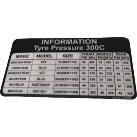 John Deere LABEL, JOHN DEERE OEM T167034 T167034