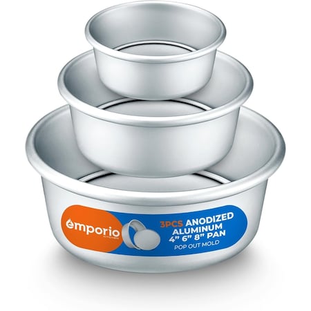 Emporio Kitchen Anodized Aluminum Round Cheesecake Pan, Pressure Cooker and Air Fryer Safe EMPBTS33