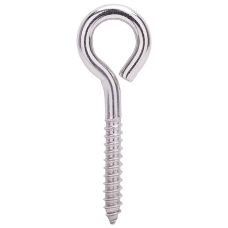 Lag Eye Bolt, 9 mm Thread, Screw Thread, 2 in L Thread, 1-3/8 in Dia Eye, 374 lb Working Load
