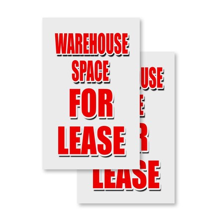 Signmission Warehouse Space For Lease, Vinyl Decals Only 24 Inch x 36 Inch, Vinyl Decal, 2PK DSB-2436-2PACK-Warehouse Space For Lease