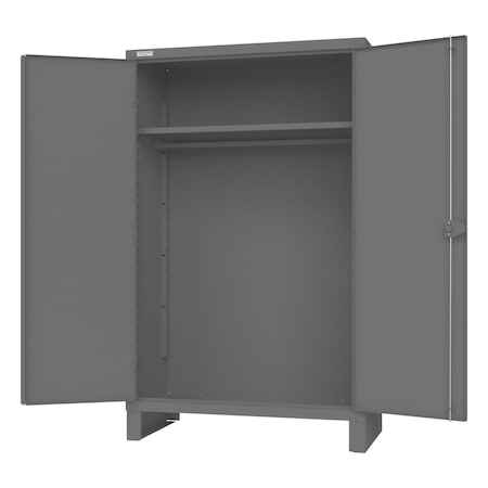 Durham Mfg Cabinet, 1 Shelf, Hanger Bar, Gray HDCHB-244878-1S95