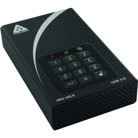 Apricorn FIPS VALIDATED, 12TB USB3.0 256B ENCRYPTN ADT-3PL256F-12TB