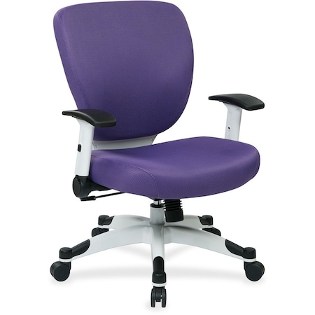 Office Star Managerial Chair Desk Chair, Adjustable Arms, 16-3/4" to 19-1/2" Height, Mesh, Purple 5200W-512