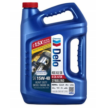 Chevron Engine Oil, Synthetic Blend, 1 gal, 15W-40 257004388