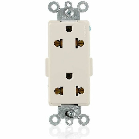 Leviton Decora Rec 15A 125V/16A 250V LtAl 5835-T