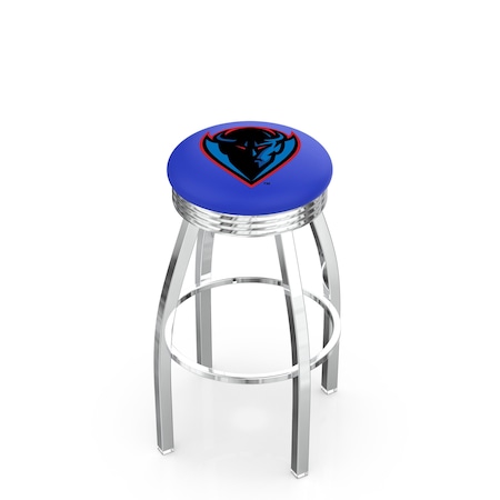 Holland Bar Stool Co 30" Chrome DePaul Swivel Bar Stool, Accent Ring L8C3C30DePaul