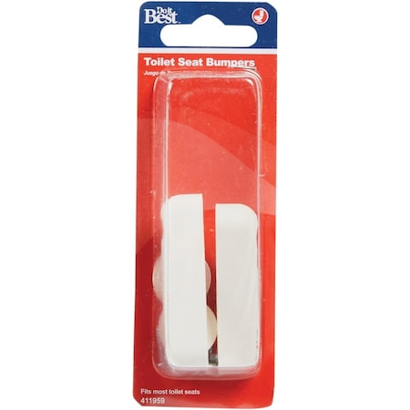 Do It Best 2x3/4 Wht Plastic Toilet Seat Screw Bumper Set DIB810-66