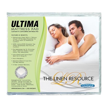 Innomax Ultima Custom Fit Contouring Protection Mattress Pad, California King Size IN304047