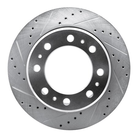 Dynamic Friction Co DFC Brake Rotor - Drilled and Slotted - Silver 631-40118L