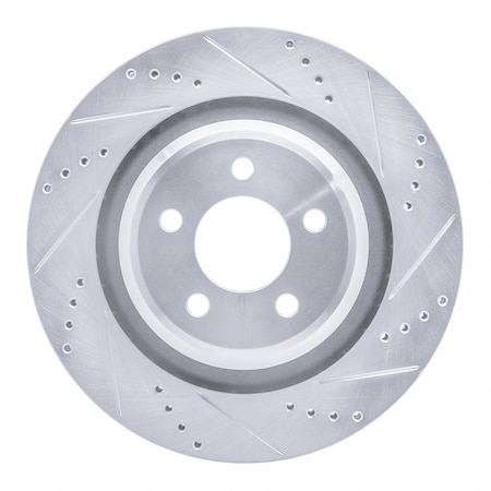 Dynamic Friction Co DFC Brake Rotor - Drilled and Slotted - Silver 631-39020R