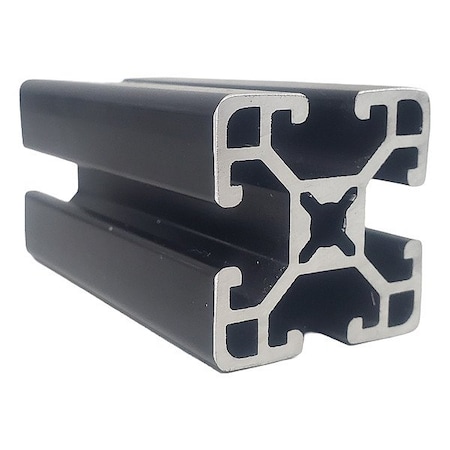 Faztek T-Slot Framing Extrusion, 48 in L, Black 15QE1515UL-BLK-48