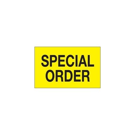Bubblefast 1 1/4 x 2'' - ''Special Order'' Fluorescent Yellow Labels BFDL1167