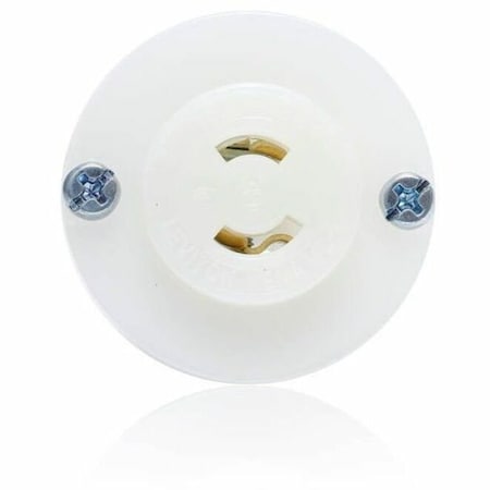 Leviton Industrial Grade Flanged MiniLock Outlet 15 Amp, 125 Volt ML1-PER
