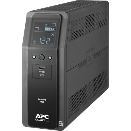 Apc BACK-UPS PRO BN 1100VA, 120V, AVR, LCD, 2 USB CHARGING PORTS, 10 NEMA OUTLETS (4 SURGE) BN1100M2-CA