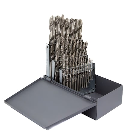 Drill America 15 Piece HSS Black Oxide Jobber Length Drill Bit Set, DWDN, 1/16" - 1/2" DWD15J-SET