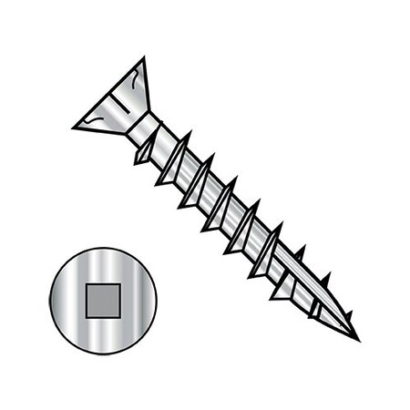 Zoro Select 8-8X1 Sq Flt Nib Deck Type17 Ft Stainless Steel, 2000Pk 0816DQF17188