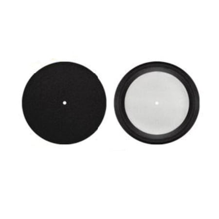 S.M. Arnold Polishing Pad, 3-1/2 in Dia, 1 in THK, Loop Attachment, Micro Foam Pad, Black 44-643