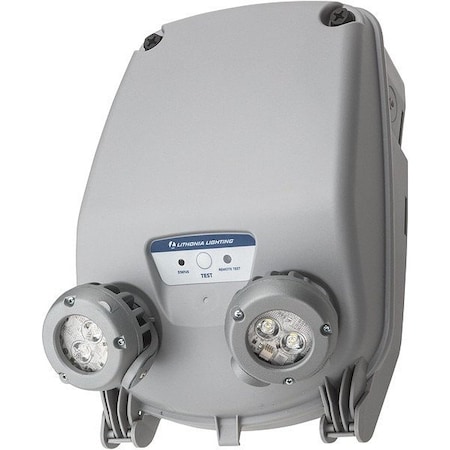 Lithonia Lighting Emergency Light, 6.6W, LED, Plastic, Gray INDL SP640L UVOLT LTP SDRT