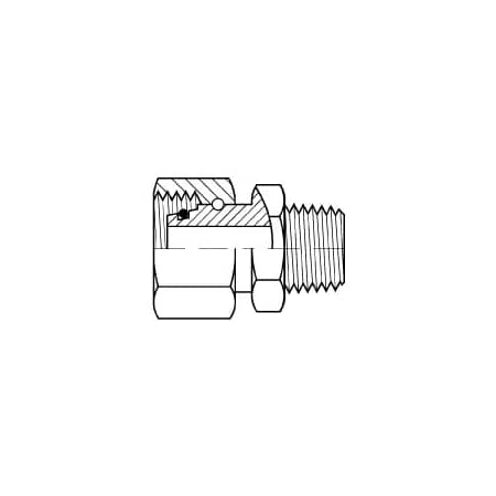Adaptall FEMALE DIN (SWIVEL) X MALE NPT L08 1/4 in 5307L-08-04