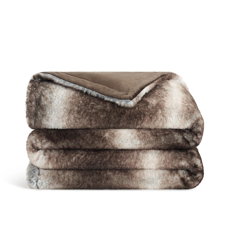 Arkwright Home Aston & Arden Bronze Moon Faux Fur Throw 50x70 Brow - 1 Blanket P-TH-FF-5070-BR