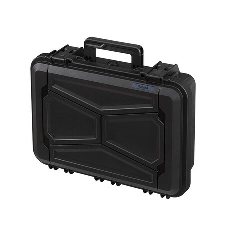 Panaro 16.3x11x4.9 in black 100% recycled plastic, IP65 certified ruggedized case with foam EKO60S