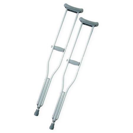 Medline Standard Steel Push-Button Crutches, Youth, 350 lb. Capacity MDS80536SH