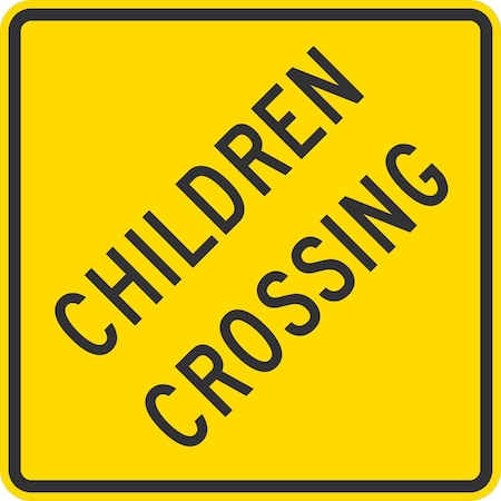 Lyle Children Crossing, 30x30, Diamond Grade, Yellow G-14895-DG_30x30
