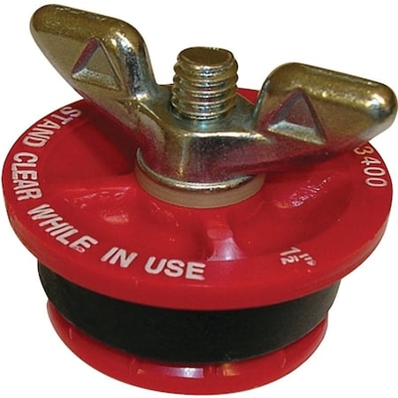 Oatey Test Plug, 1-1/2 in Connection, Plastic, Red 33400
