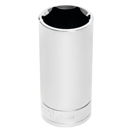 Performance Tool 1/2 in Drive, 27 mm Metric Socket, 6 Points W32427