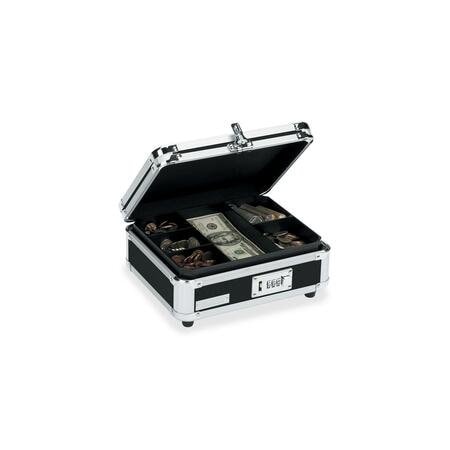Vaultz Cash Box, Black/Chrome, Plastic/Steel IDEVZ01002
