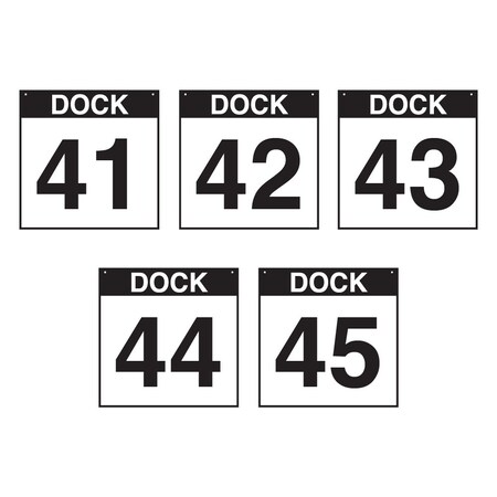 5S Supplies Loading Dock 41-45 Sign - ALM - 24in x 24in DOCK41-45-ALM-2424