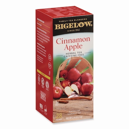 Bigelow Apple Cinnamon Herbal Tea, 0.09 Tea Bag, 28PK RCB11397