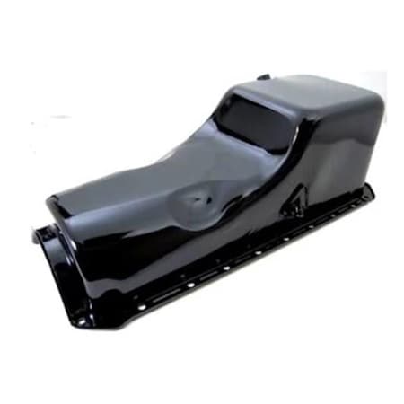 Racing Power R9294P 1965-1990 Bb Chevy 39 Powdercoated Steel Stock Oil Pan - Black RPC-R9294P