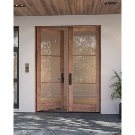 Doornmore G103, 74.5" x 98" ( 2x36" Door) Left Hand, Mahogany SDL 3 Lite Exterior Door G103-SW-3696_2_LI
