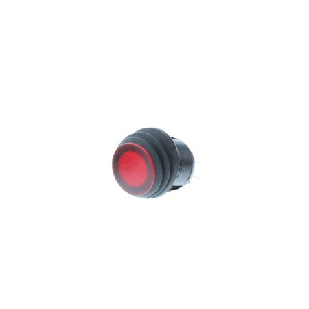 Switch Components IP65 Round Rocker, 4P DPST OFF-ON, Red LED RA4-2A-DC-2-RL