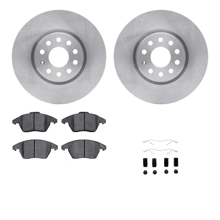 Dynamic Friction Co DFC Brake Rotor with 5000 Brake Pads and Hardware Kit 6512-74454