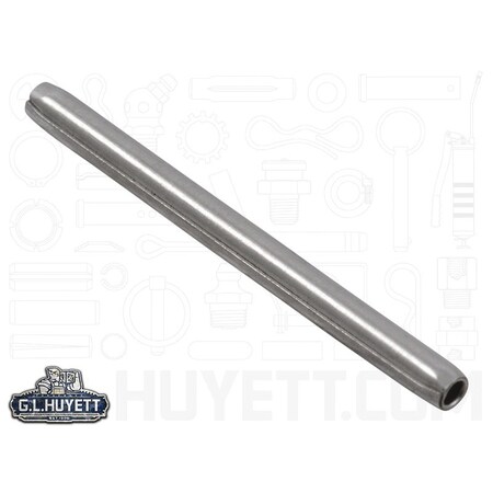 Huyett Coiled Spring Pin, Standard Duty, 420 Stainless Steel, 0.047 in Dia x 0.625 in Length SPCSP-046-0625
