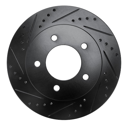 Dynamic Friction Co DFC Brake Rotor - Drilled and Slotted - Black 633-54147L