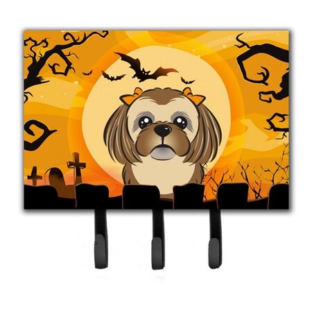 Carolines Treasures Halloween Chocolate Brown Shih Tzu Leash and Key Holder BB1807TH68