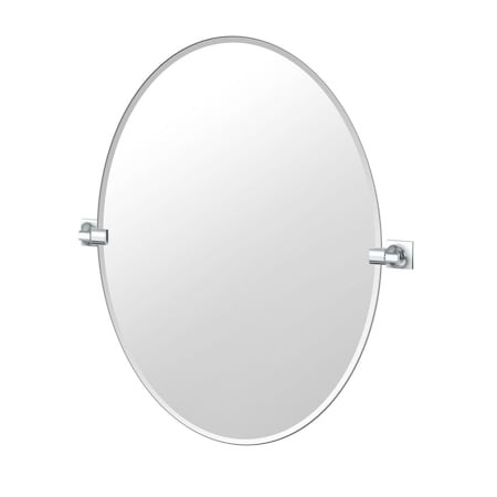 Gatco Waterline 32" Frameless Oval Mirror, Chrome 5589LG