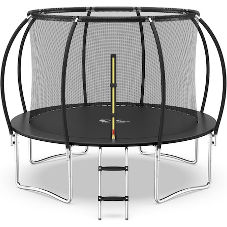 Simple Deluxe Recreational Trampoline with Enclosure Net - Outdoor Trampoline for Kids and Adults Family Happy Ti SOTRPLINEBLK12