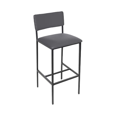 Bfm Seating Meghan Counter Height Stool, Grade 4 Upholstered Seat & Back - Steel Frame - Sand Black Finish JS33HM2186-2186SB