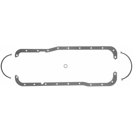 Fel-Pro 1827 0.09 in. Rubber, Steel Core Oil Pan Gasket for Small Block Ford 1969-93 351W SVO FEL1827