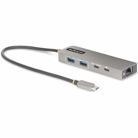 Startech.Com 3-PORT USB-C HUB WITH 2.5 GBPS ETHERNET AND 100W POWER DELIVERY PASS-THROUGH PORT, USB 10G2A1C25EPD-USB-HUB