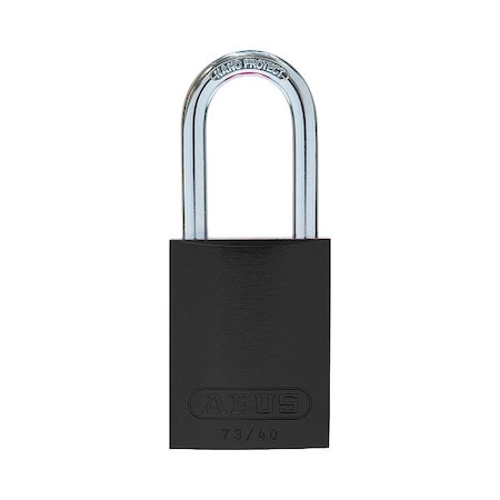 Abus Lockout Padlock, Keyed Different, Aluminum, Black, 1 3/4 in Shackle Height, 1 1/2 in Body Width 67750