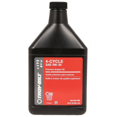 Troy-Bilt 490-000-Y059 4-Cycle Engine Oil, 5W-30, 20 oz 490-000-F059
