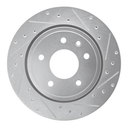 Dynamic Friction Co DFC Brake Rotor - Drilled and Slotted - Silver 631-20009R