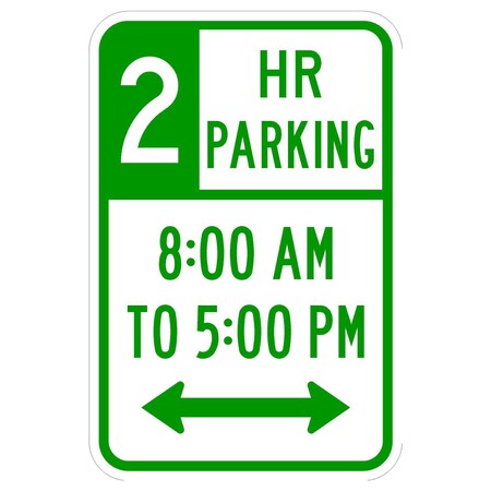 Sign Solutions Usa Parking Sign, 12 in W, Aluminum Sign, White DCS10HWT1218CUS00122